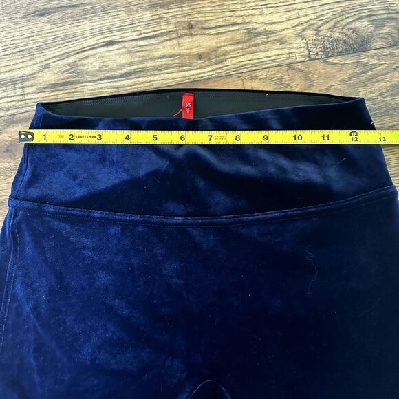Spanx Blue Velvet Leggings Womens XL EUC Color Lapis - Picture 4 of 6